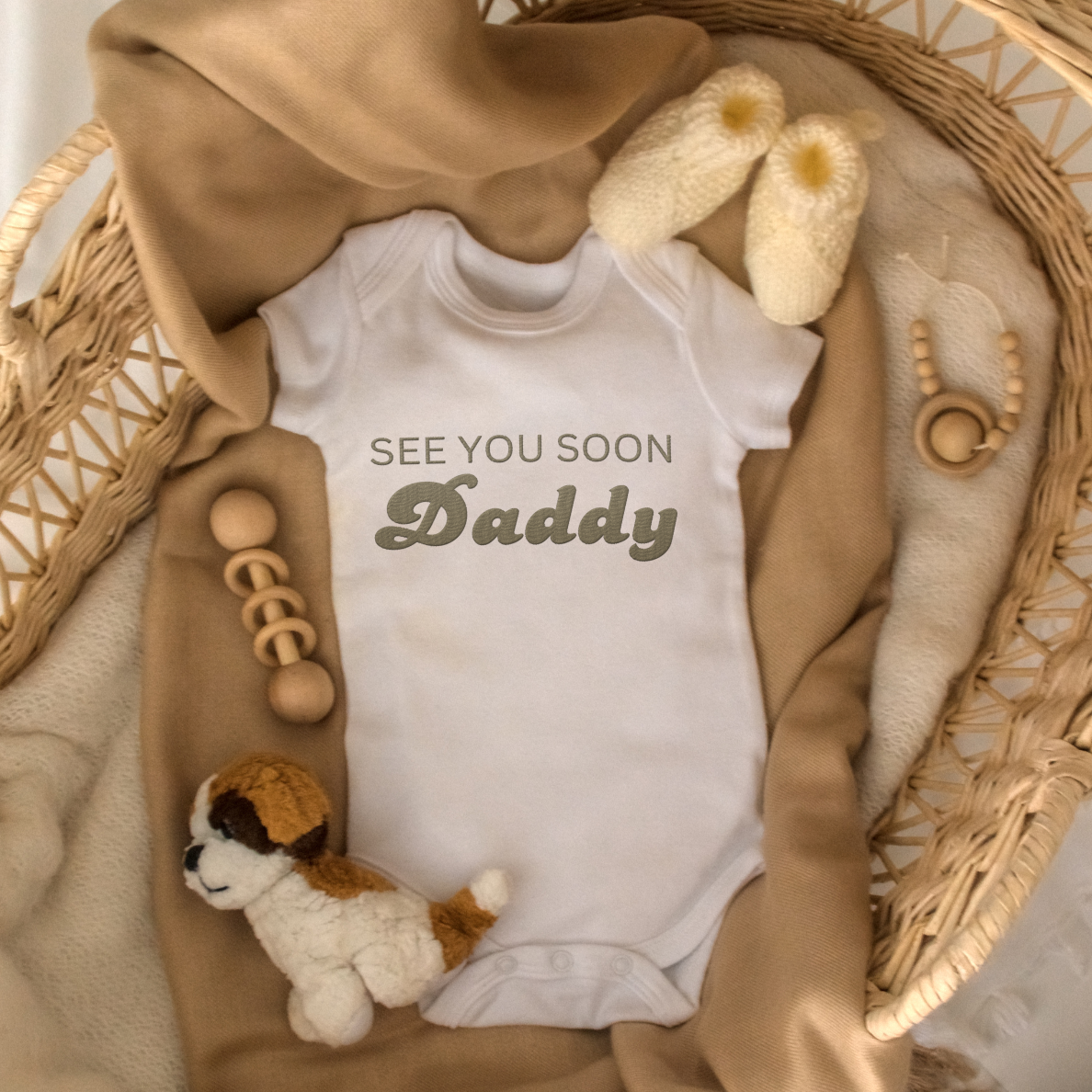 Custom Embroidered Short Sleeve Baby Onesie