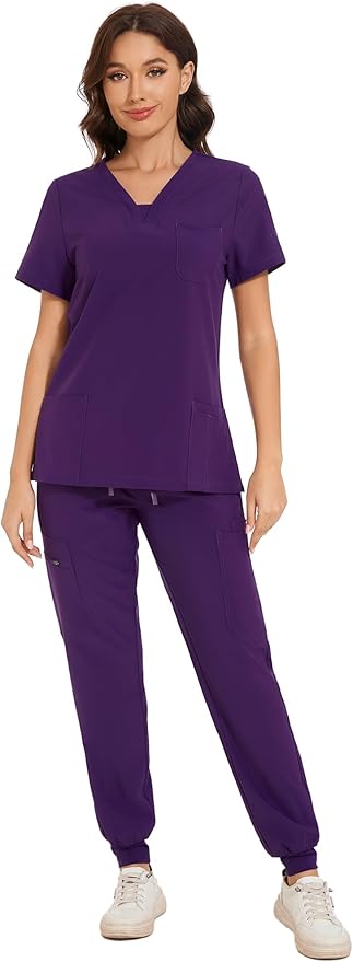 Custom Embroidered Women Scrubs Set