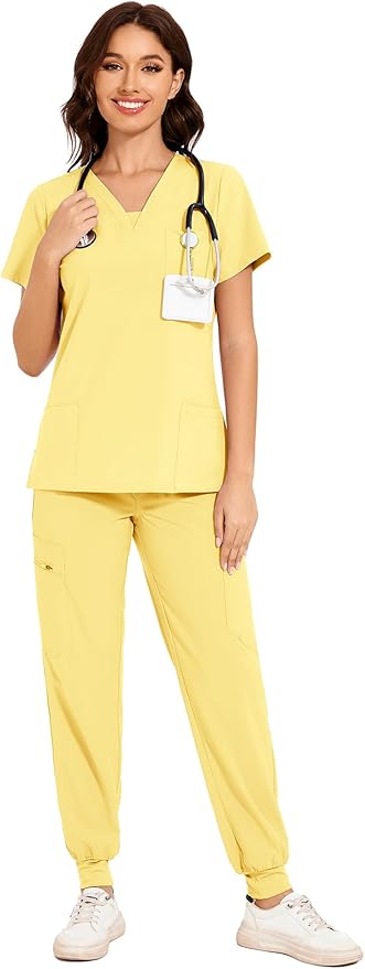 Custom Embroidered Women Scrubs Set