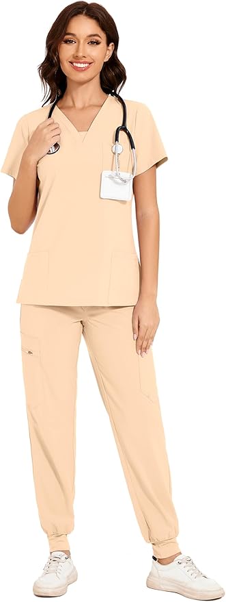 Custom Embroidered Women Scrubs Set