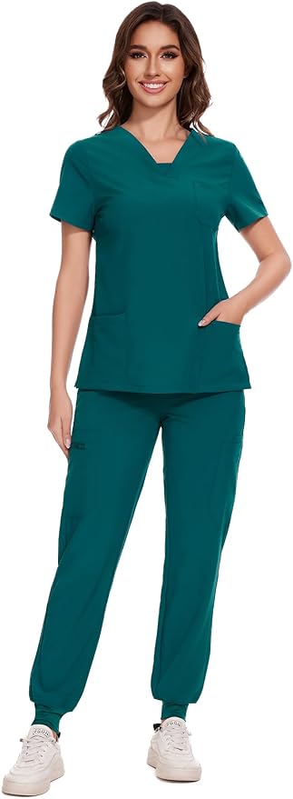 Custom Embroidered Women Scrubs Set