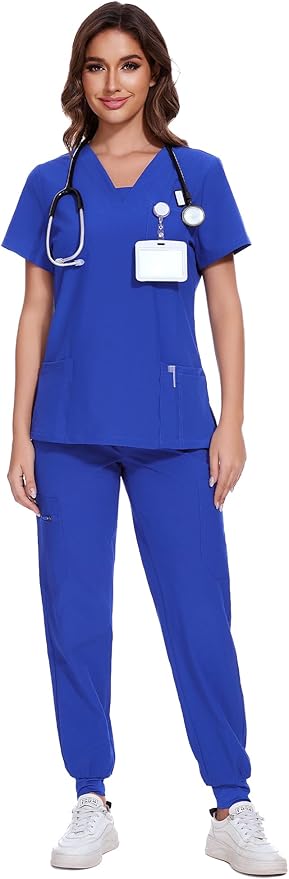 Custom Embroidered Women Scrubs Set