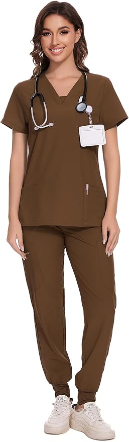 Custom Embroidered Women Scrubs Set