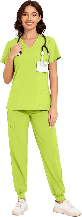 Custom Embroidered Women Scrubs Set