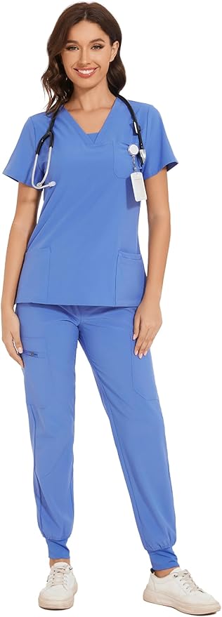 Custom Embroidered Women Scrubs Set