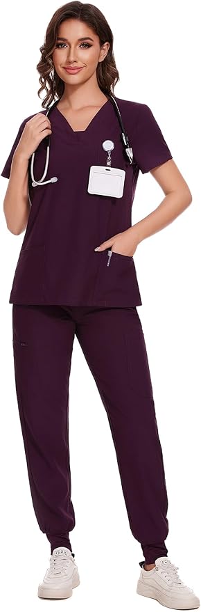 Custom Embroidered Women Scrubs Set