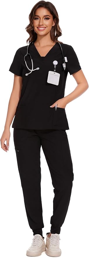 Custom Embroidered Women Scrubs Set