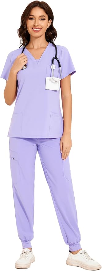Custom Embroidered Women Scrubs Set