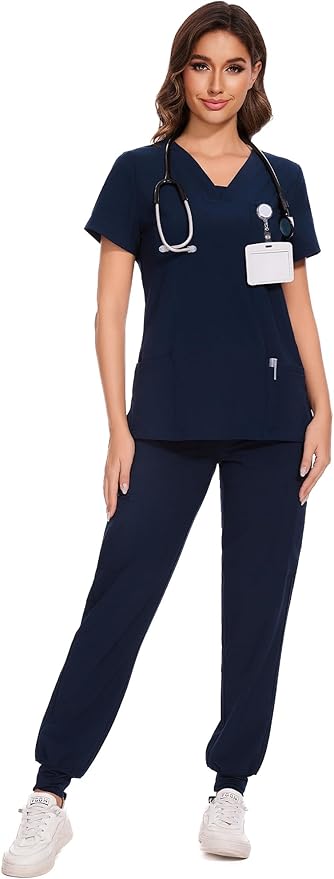 Custom Embroidered Women Scrubs Set