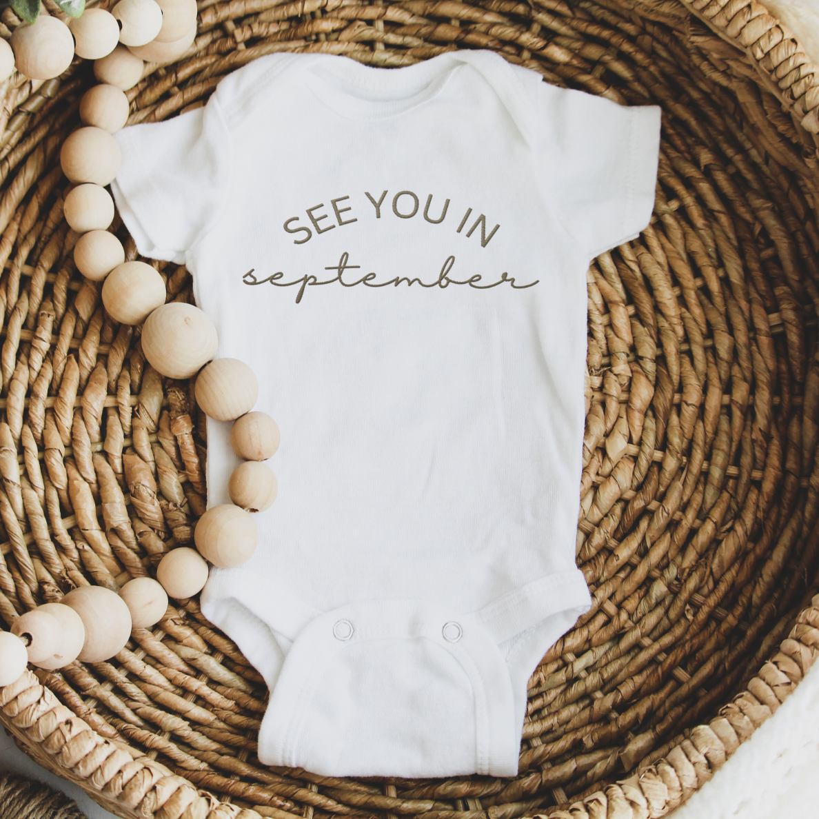 Custom Embroidered Short Sleeve Baby Onesie