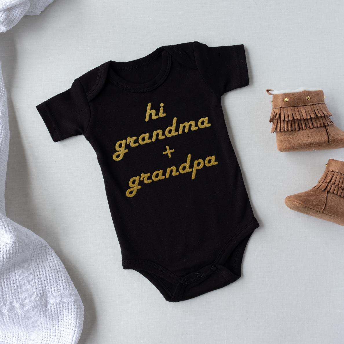 Custom Embroidered Short Sleeve Baby Onesie